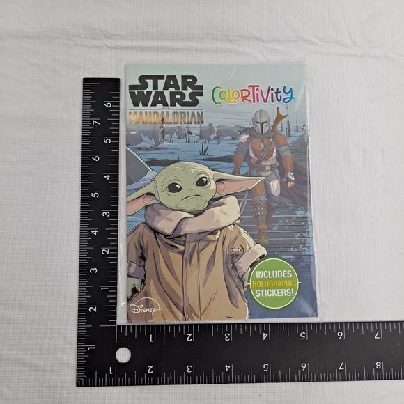 Star Wars Baby Yoda Coloring Book Holographic Sticker Set 2 pack - Picture 13 of 16